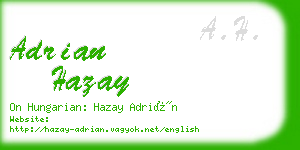 adrian hazay business card